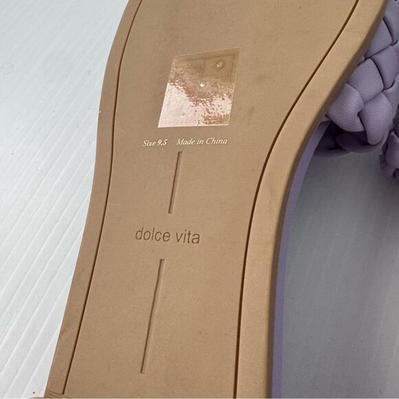 Dolce Vita Grazie basket weave slide sip on sandals lilac size 9.5 purple - Picture 11 of 11